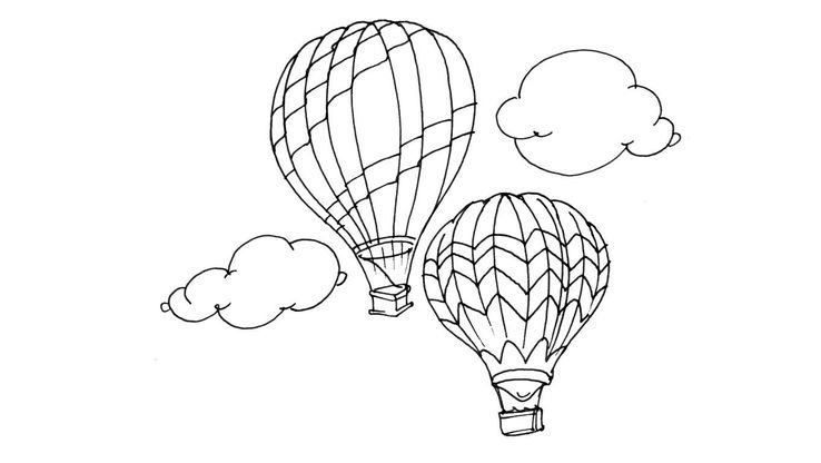 Coloriage Ballons dirigeables - Ballon dirigeable 6 