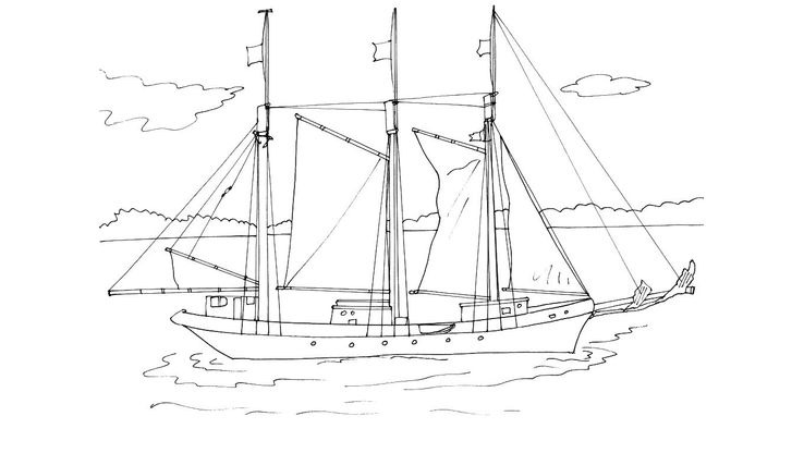 Coloriage Bateaux - Bateau 11 