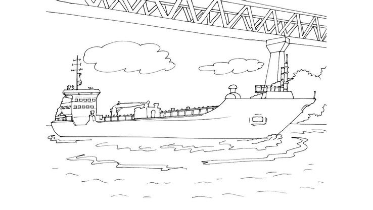 Coloriage Bateaux - Bateau 9 