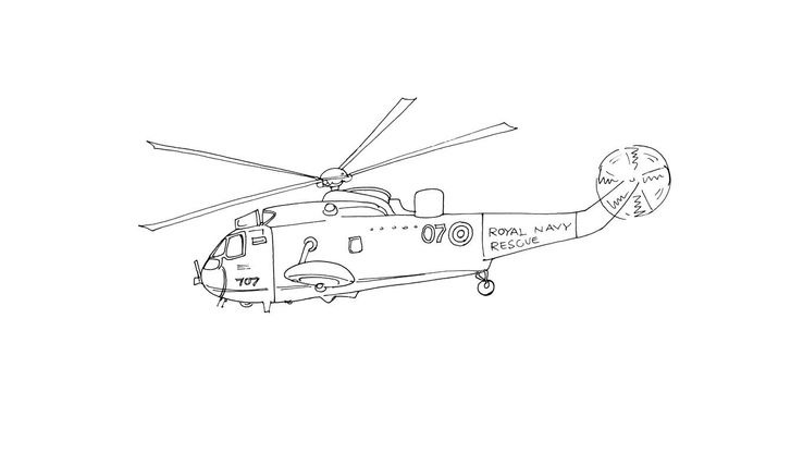 Coloriage Hélicoptères - Hélicoptère 15 