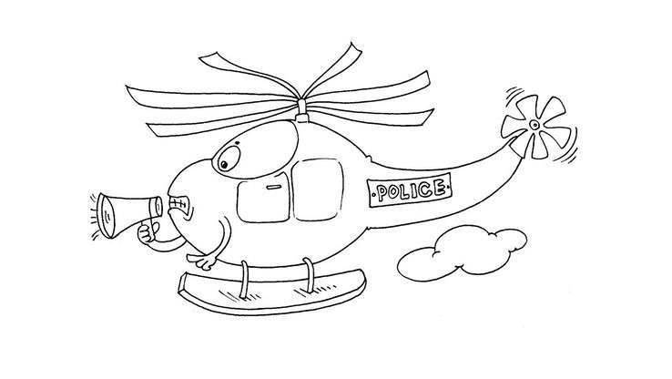 Coloriage Hélicoptères - Hélicoptère 24 