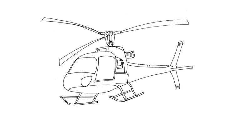Coloriage Hélicoptères - Hélicoptère 5 