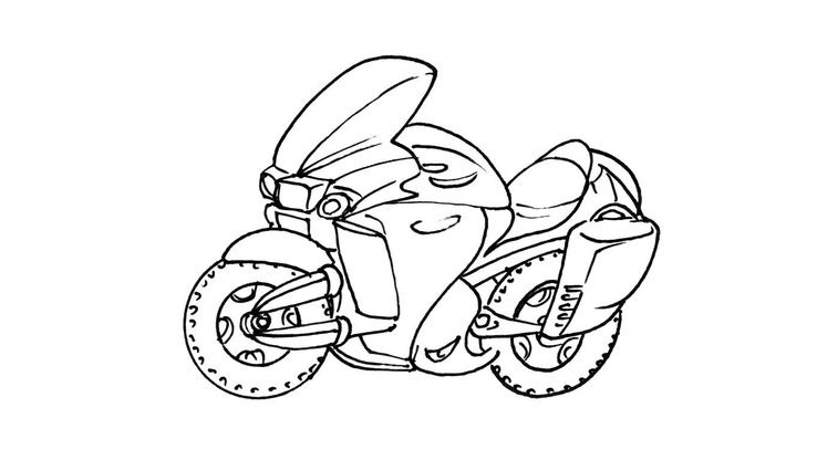Coloriage Motos - Moto 10 