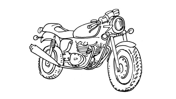 Coloriage Motos - Moto 15 