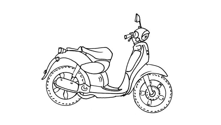 Coloriage Motos - Moto 4 