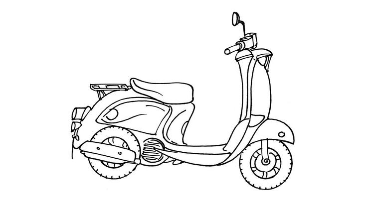 Coloriage Motos - Moto 6 