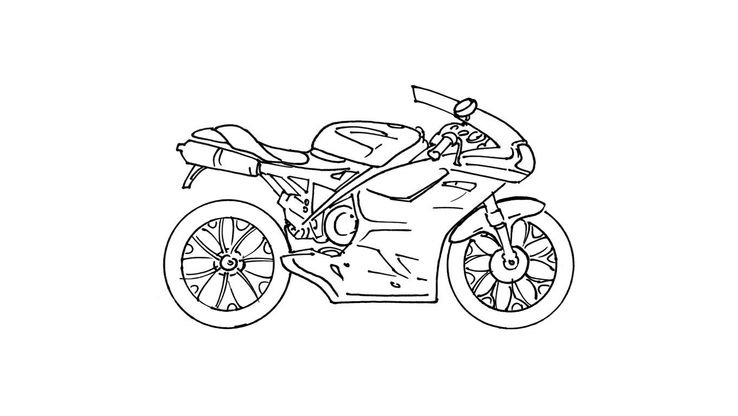 Coloriage Motos - Moto 9 