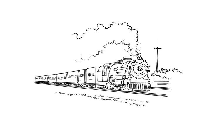 Coloriage Trains - Train 6 