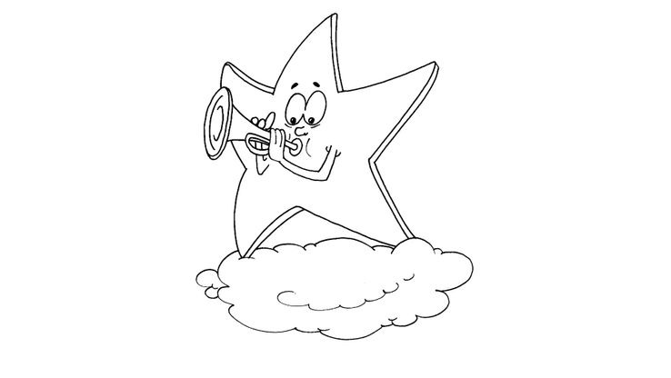Coloriage Etoile 21 - Coloriage Etoiles - Coloriages Ciel et espace