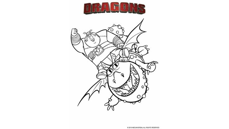 Varek et Bouledogre  Coloriages Dessins animes  Dragons Par dela les