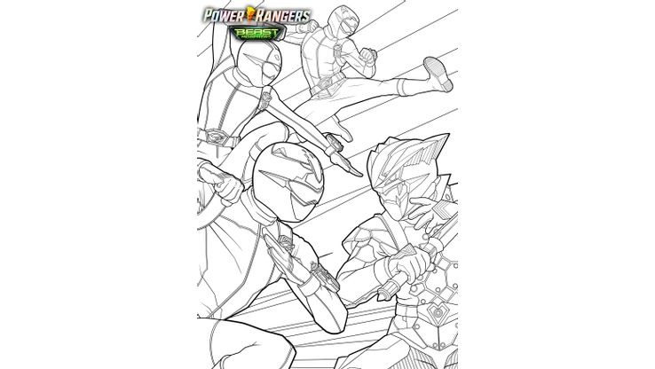 Coloriage Power Rangers Beast Morphers