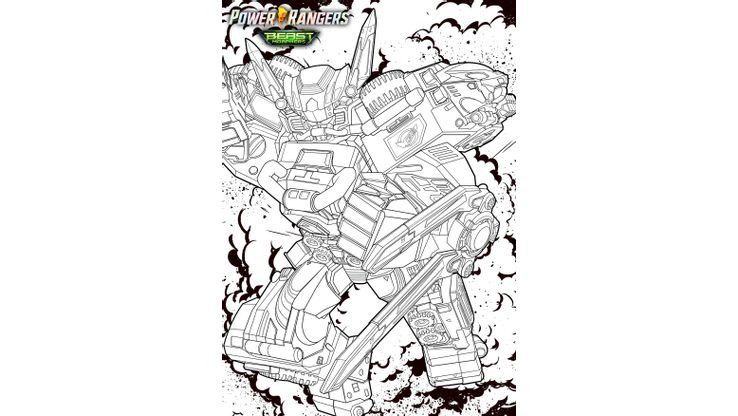 Racer Zord - Coloriages Dessins animes - Power Rangers Beast Morphers