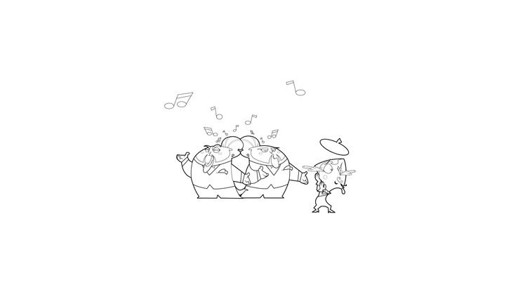 Coloriage Trio de choc 18 - Coloriage Trio de choc - Coloriages Dessins