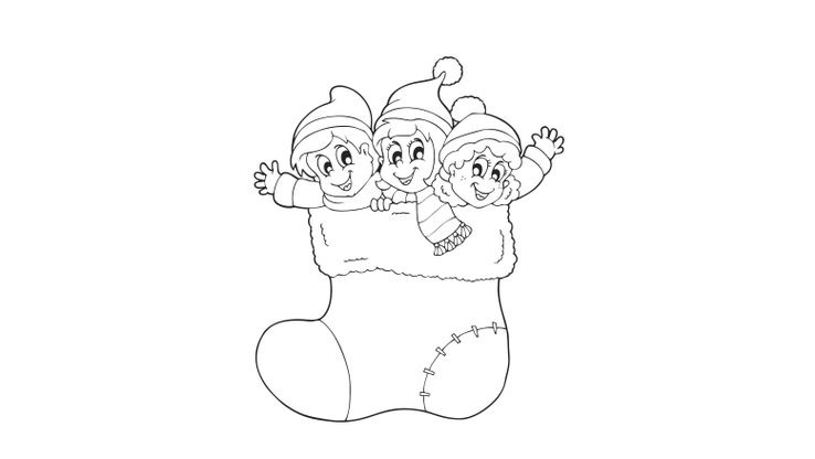 Coloriage Noël : les lutins du Père Noël - Coloriage Noel - Coloriages