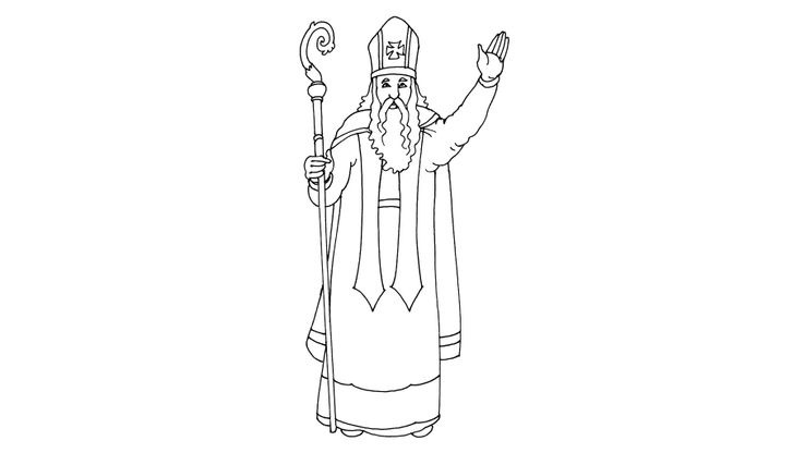 Coloriage SaintNicolas 2  Coloriage Saint Nicolas  Coloriages Fetes