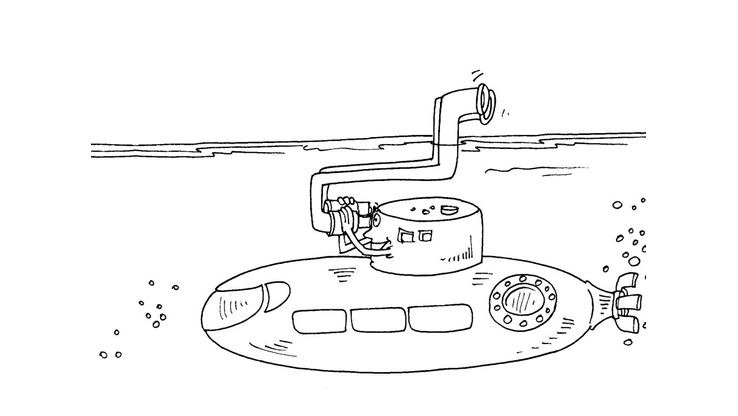 Sous-marin 17 - Coloriages Transports - Sous marins