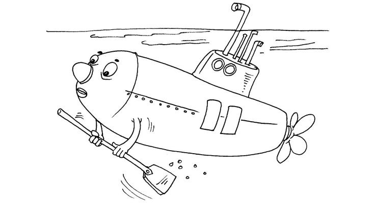 Sous-marin 25 - Coloriages Transports - Sous marins