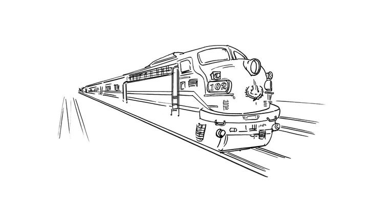 Coloriage Train 15  Coloriage Trains  Coloriages Transports