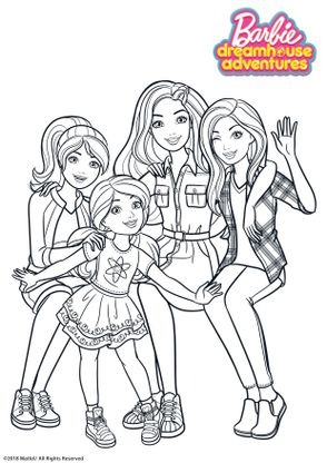 Coloriage Barbie Chelsea Stacie Et Skipper Coloriage Barbie Dreamhouse Coloriages Dessins Animes