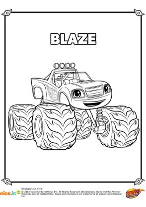 Coloriage Blaze - Coloriage Blaze et les Monster Machines - Coloriages  Dessins animes