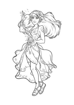 Coloriage Elves Naida Lelfe De Leau Coloriage Elves