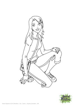 Coloriage Martin Mystere Diana Coloriage Martin Mystere Coloriages Dessins Animes
