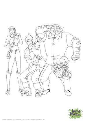 Coloriage Martin Mystere L Equipe De Choc Coloriage Martin Mystere Coloriages Dessins Animes