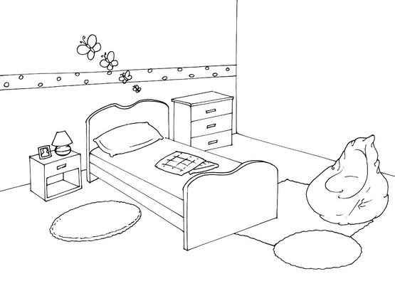 Coloriage Chambre 12 Coloriage Chambre Coloriages Maison