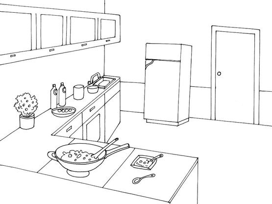 Coloriage Cuisine 10 - Coloriage Cuisine - Coloriages Maison