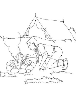 Coloriage Scout 9 Coloriage Scouts Coloriages Metiers