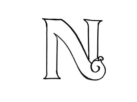 lettre n dessin