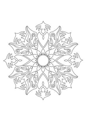 Coloriage Mandala 28 - Coloriage Mandalas - Coloriages Chiffres et formes