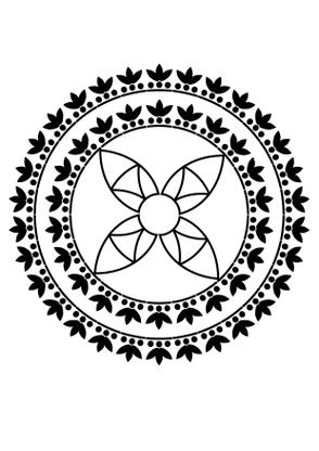 Coloriage Mandala nature 5 - Coloriage Mandalas - Coloriages Chiffres