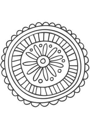 Coloriage Mandala nature 7 - Coloriage Mandalas - Coloriages Chiffres