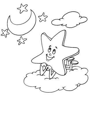 Coloriage Etoile 27 - Coloriage Etoiles - Coloriages Ciel et espace