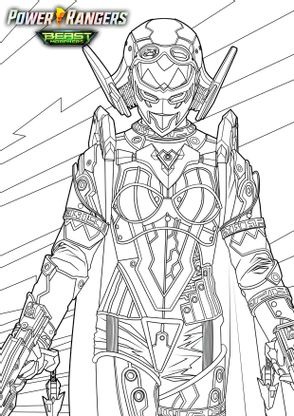 Coloriage Roxy - Coloriage Power Rangers Beast Morphers ...