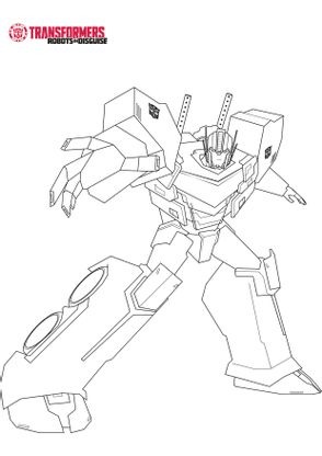 Coloriage Optimus 2  Coloriage Transformers Robots in Disguise