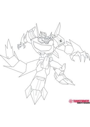 Coloriage Steeljaw 1  Coloriage Transformers Robots in Disguise