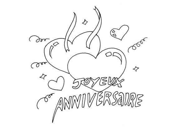 Coloriage Anniversaires 11  Coloriage Anniversaires  Coloriages Fetes