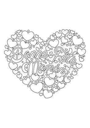Coloriage Cœur  Coloriage Fete des meres  Coloriages Fetes
