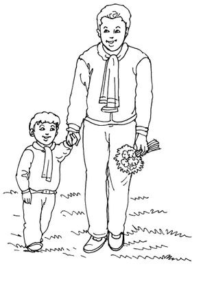 Coloriage Fête des pères 12 - Coloriage Fete des peres - Coloriages Fetes