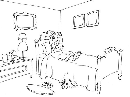 Coloriage Chambre 23  Coloriage Chambre  Coloriages Maison