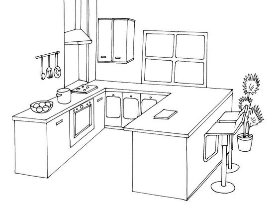 Coloriage Cuisine 7 - Coloriage Cuisine - Coloriages Maison