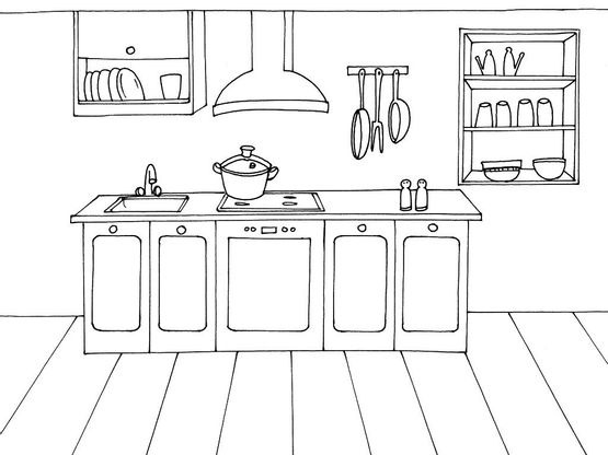 Coloriage Cuisine 9 - Coloriage Cuisine - Coloriages Maison