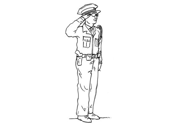 Coloriage Policier 11  Coloriage Policiers  Coloriages Metiers