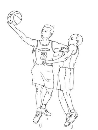 Coloriage Basket 2  Coloriage Basket  Coloriages Sports