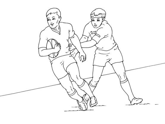Coloriage Rugby 1  Coloriage Rugby  Coloriages Sports